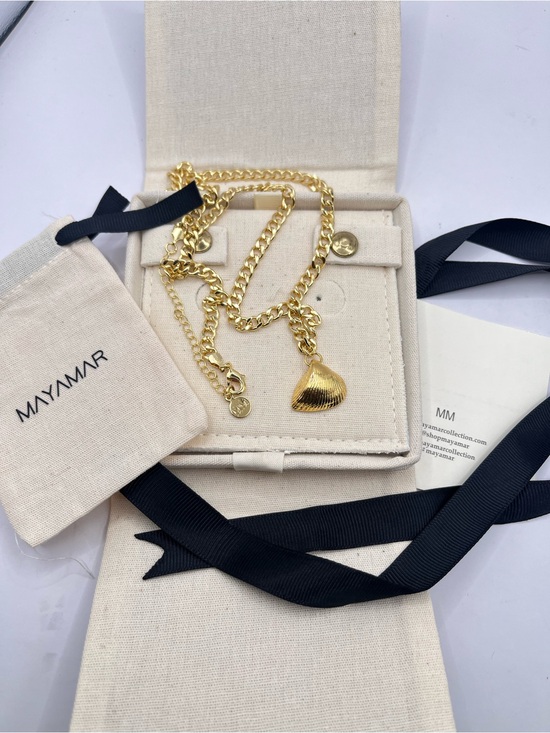 Mayamar Jewelry - Mayamar New 24K Gold-plated Shell Pendant Chain Necklace